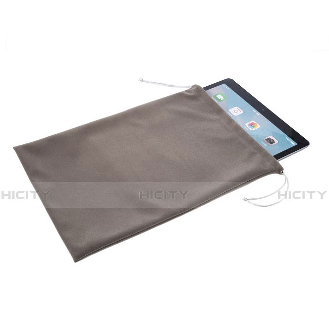 Samt Handytasche Sleeve Hülle für Apple iPad Air Grau Plus