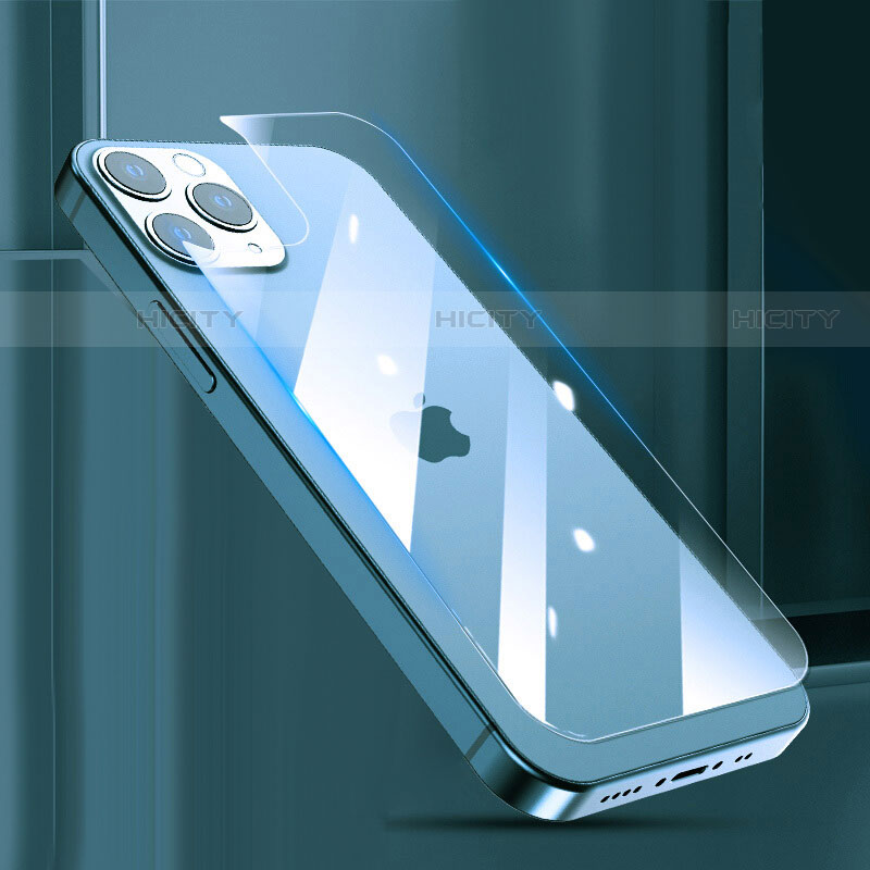Schutzfolie Displayschutzfolie Panzerfolie Gehärtetes Glas Glasfolie Rückseite Skins zum Aufkleben B01 für Apple iPhone 13 Pro Klar groß
