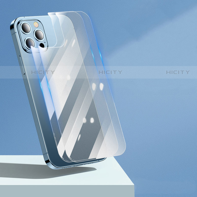 Schutzfolie Displayschutzfolie Panzerfolie Gehärtetes Glas Glasfolie Rückseite Skins zum Aufkleben B02 für Apple iPhone 13 Pro Max Klar groß