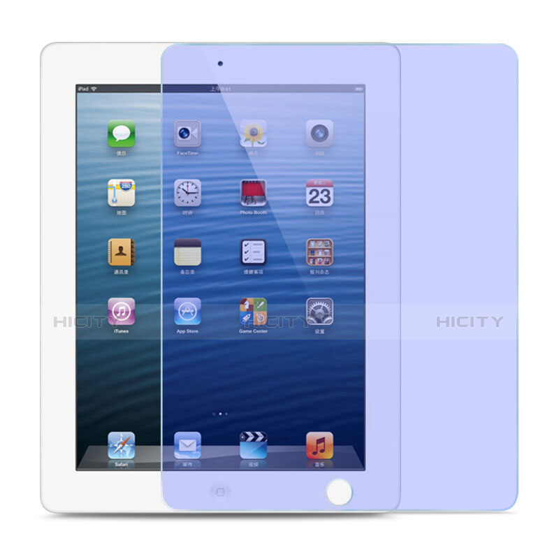 Schutzfolie Displayschutzfolie Panzerfolie Skins zum Aufkleben Gehärtetes Glas Glasfolie Anti Blue Ray für Apple iPad 2 Blau