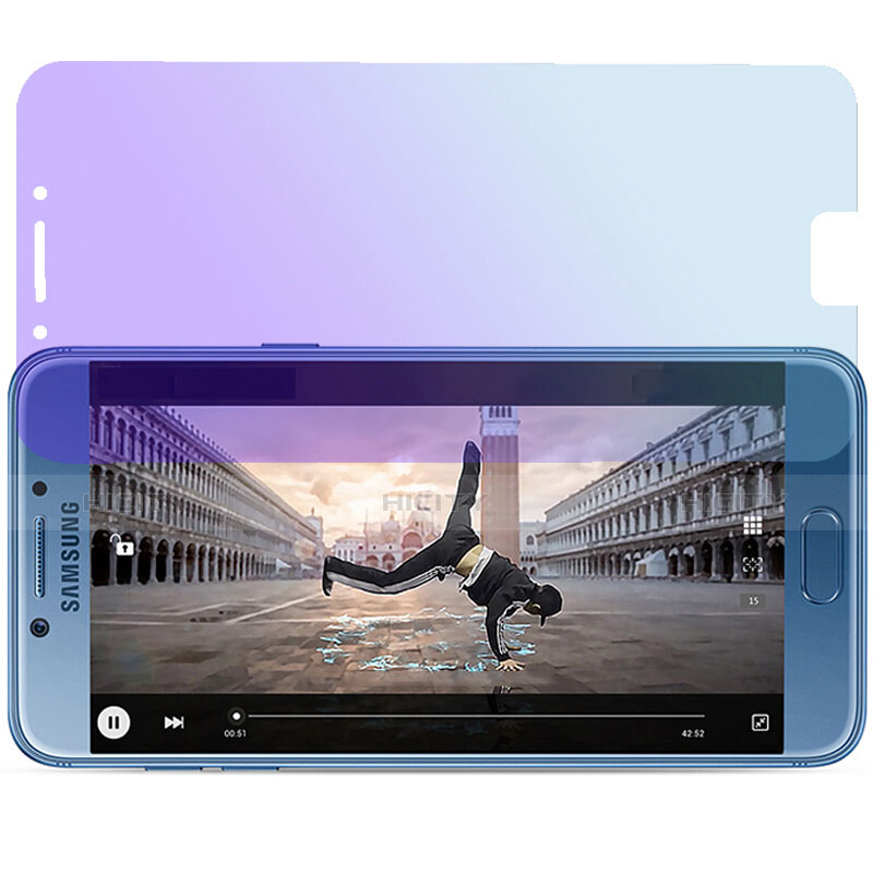 Schutzfolie Displayschutzfolie Panzerfolie Skins zum Aufkleben Gehärtetes Glas Glasfolie Anti Blue Ray für Samsung Galaxy C5 Pro C5010 Blau Plus