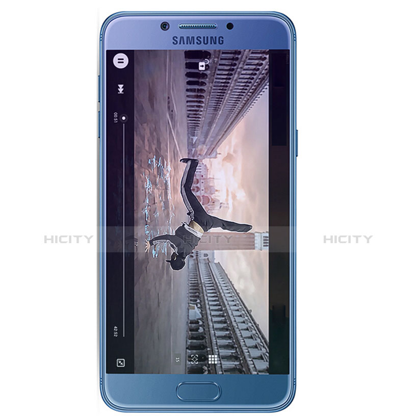 Schutzfolie Displayschutzfolie Panzerfolie Skins zum Aufkleben Gehärtetes Glas Glasfolie Anti Blue Ray für Samsung Galaxy C7 Pro C7010 Blau groß