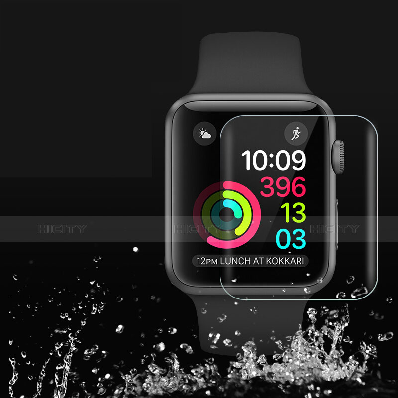 Schutzfolie Displayschutzfolie Panzerfolie Skins zum Aufkleben Gehärtetes Glas Glasfolie F07 für Apple iWatch 3 42mm Klar groß