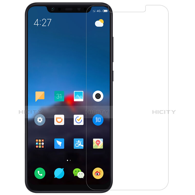 Schutzfolie Displayschutzfolie Panzerfolie Skins zum Aufkleben Gehärtetes Glas Glasfolie für Xiaomi Mi 8 Screen Fingerprint Edition Klar groß