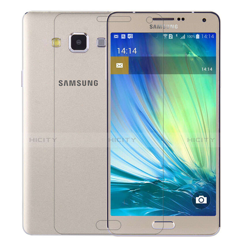 Schutzfolie Displayschutzfolie Panzerfolie Skins zum Aufkleben Gehärtetes Glas Glasfolie T01 für Samsung Galaxy A7 SM-A700 Klar Plus