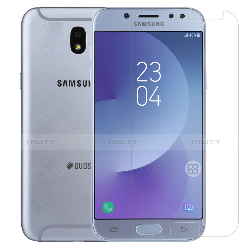 Schutzfolie Displayschutzfolie Panzerfolie Skins zum Aufkleben Gehärtetes Glas Glasfolie T01 für Samsung Galaxy J5 (2017) SM-J750F Klar Plus