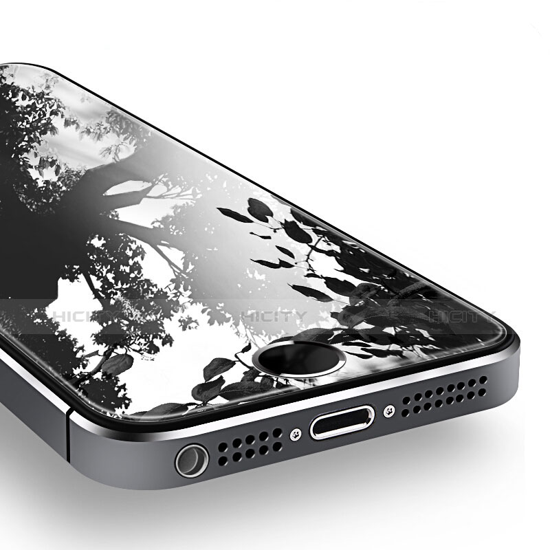 Schutzfolie Displayschutzfolie Panzerfolie Skins zum Aufkleben Gehärtetes Glas Glasfolie T02 für Apple iPhone 5S Klar Plus