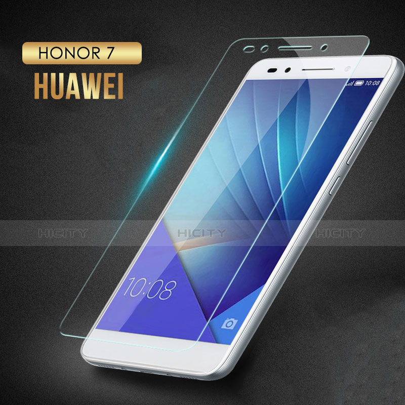 Schutzfolie Displayschutzfolie Panzerfolie Skins zum Aufkleben Gehärtetes Glas Glasfolie T02 für Huawei Honor 7 Dual SIM Klar Plus