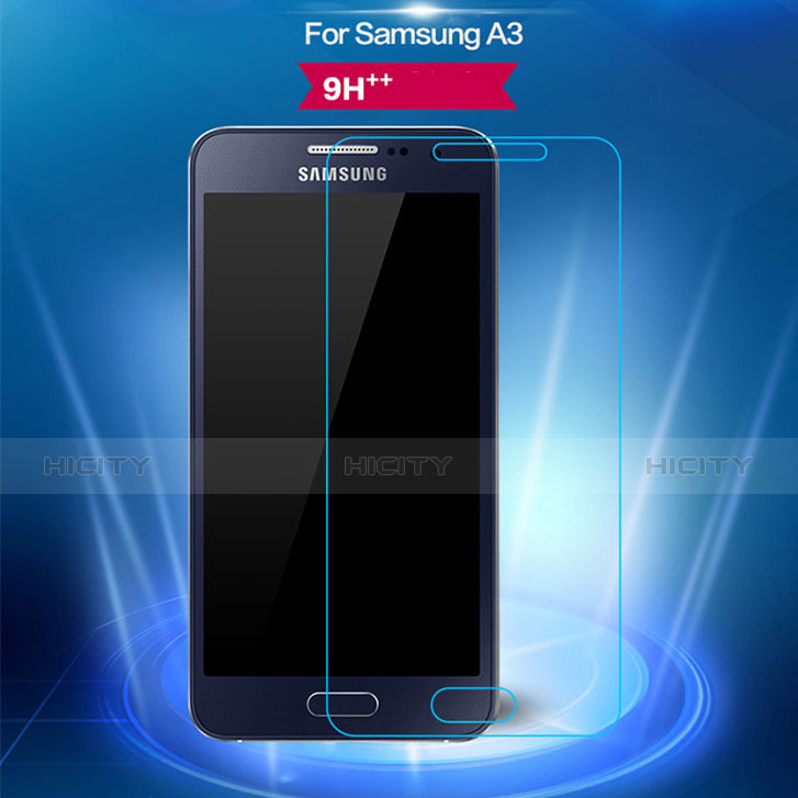 Schutzfolie Displayschutzfolie Panzerfolie Skins zum Aufkleben Gehärtetes Glas Glasfolie T02 für Samsung Galaxy A3 Duos SM-A300F Klar groß