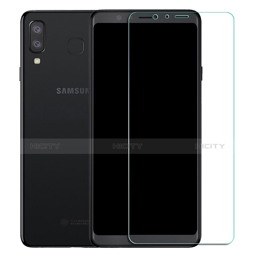 Schutzfolie Displayschutzfolie Panzerfolie Skins zum Aufkleben Gehärtetes Glas Glasfolie T02 für Samsung Galaxy A8 Star Klar Plus