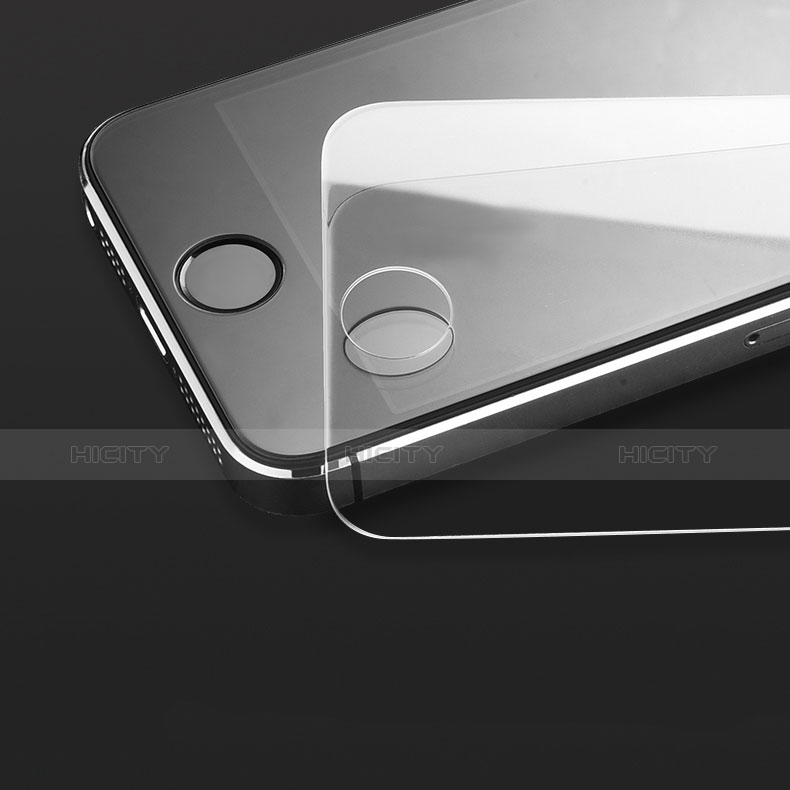 Schutzfolie Displayschutzfolie Panzerfolie Skins zum Aufkleben Gehärtetes Glas Glasfolie T04 für Apple iPhone SE Klar groß