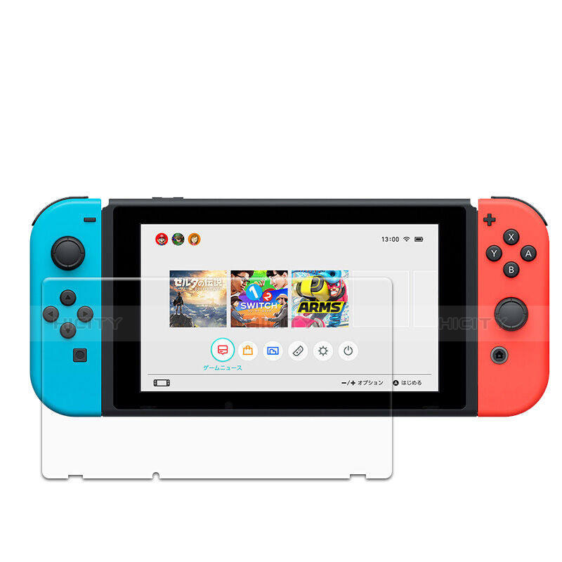 Schutzfolie Displayschutzfolie Panzerfolie Skins zum Aufkleben Gehärtetes Glas Glasfolie T04 für Nintendo Switch Klar groß