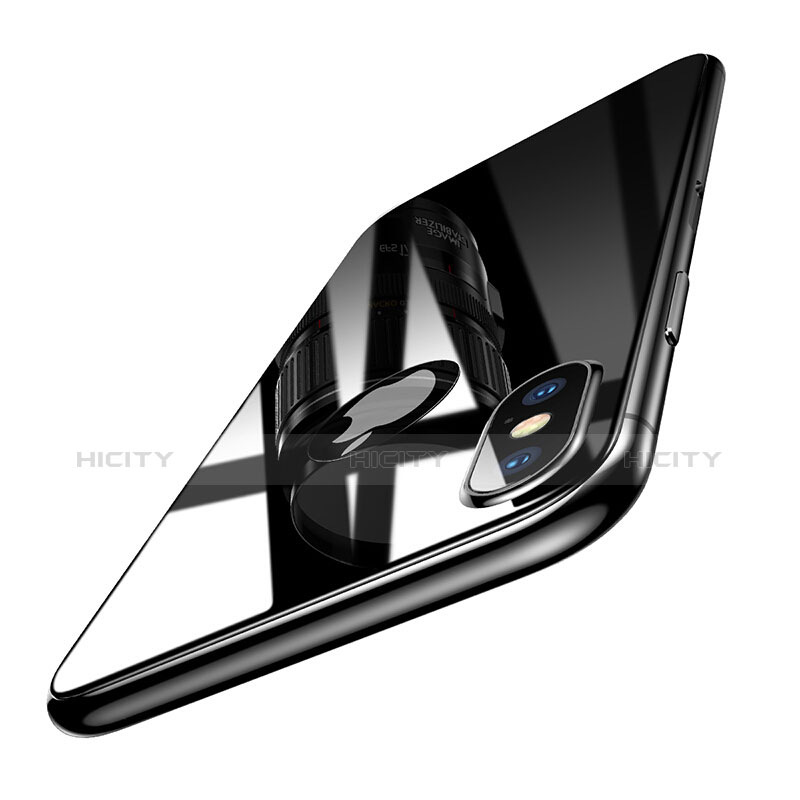 Schutzfolie Displayschutzfolie Panzerfolie Skins zum Aufkleben Gehärtetes Glas Glasfolie Vorder und Rückseite T01 für Apple iPhone Xs Max Schwarz groß