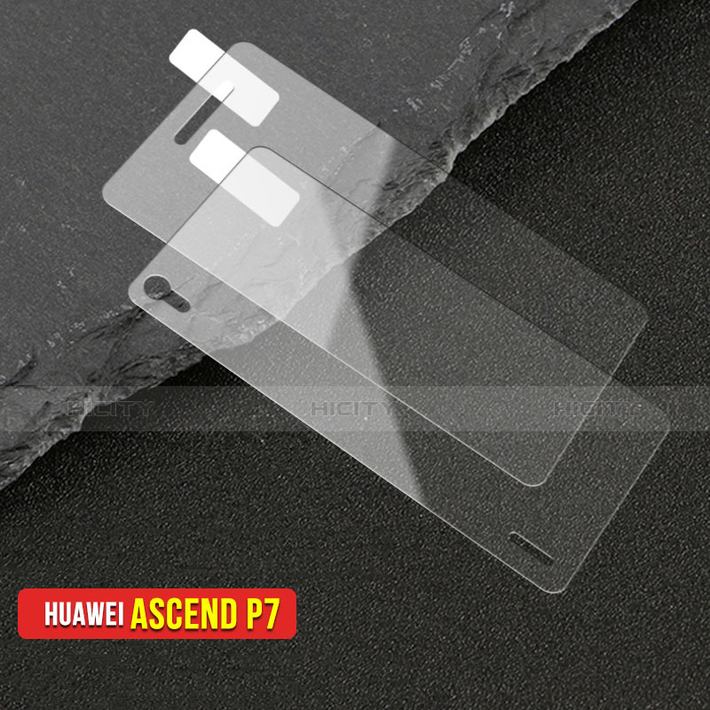 Schutzfolie Displayschutzfolie Panzerfolie Skins zum Aufkleben Vorder und Rückseite Gehärtetes Glas Glasfolie für Huawei P7 Dual SIM Klar