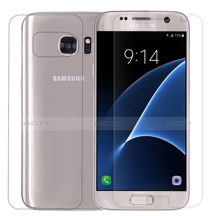 Schutzfolie Displayschutzfolie Panzerfolie Skins zum Aufkleben Vorder und Rückseite Gehärtetes Glas Glasfolie für Samsung Galaxy S7 G930F G930FD Klar