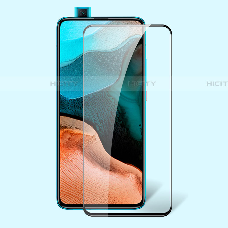 Schutzfolie Full Coverage Displayschutzfolie Panzerfolie Gehärtetes Glas Glasfolie Anti Blue Ray Skins zum Aufkleben Panzerglas A01 für Xiaomi Redmi K30 Pro 5G Schwarz Plus