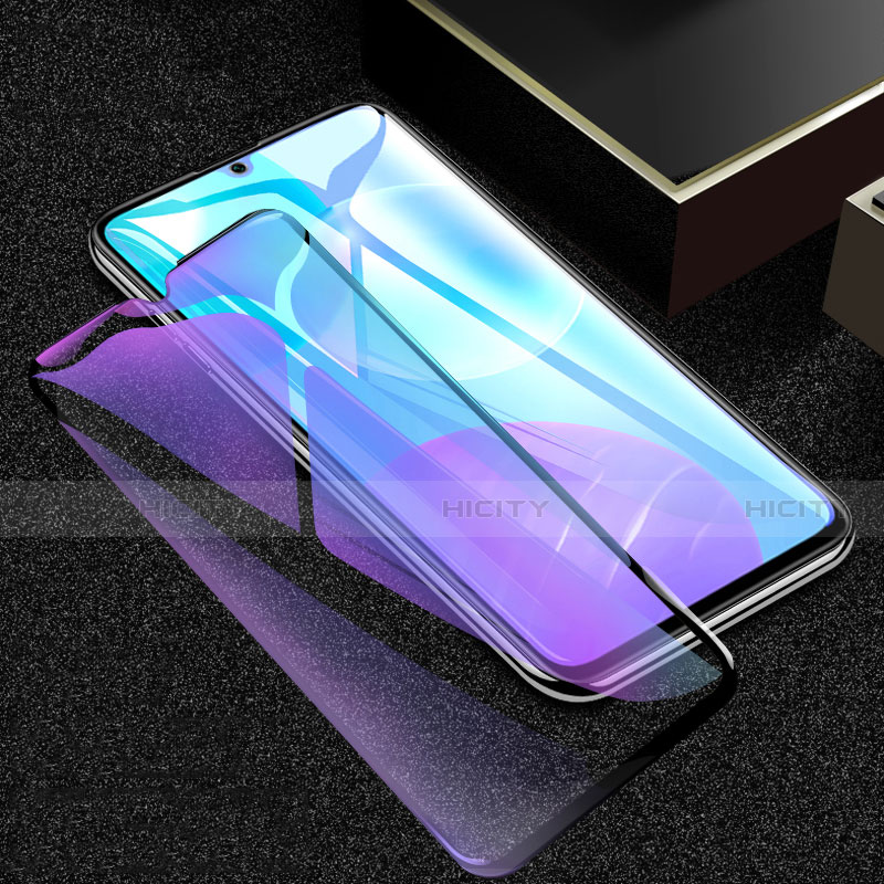 Schutzfolie Full Coverage Displayschutzfolie Panzerfolie Gehärtetes Glas Glasfolie Anti Blue Ray Skins zum Aufkleben Panzerglas F02 für Huawei Honor 30 Lite 5G Schwarz groß