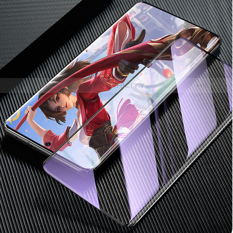 Schutzfolie Full Coverage Displayschutzfolie Panzerfolie Gehärtetes Glas Glasfolie Anti Blue Ray Skins zum Aufkleben Panzerglas F02 für Xiaomi Mi 12X 5G Schwarz