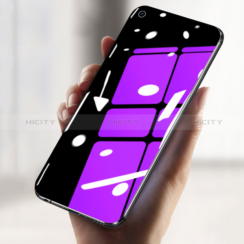 Schutzfolie Full Coverage Displayschutzfolie Panzerfolie Gehärtetes Glas Glasfolie Anti Blue Ray Skins zum Aufkleben Panzerglas F03 für Oppo A96 4G Schwarz