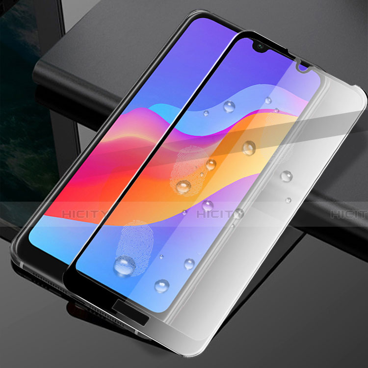 Schutzfolie Full Coverage Displayschutzfolie Panzerfolie Gehärtetes Glas Glasfolie Anti Blue Ray Skins zum Aufkleben Panzerglas für Huawei Y6 Pro (2019) Schwarz groß