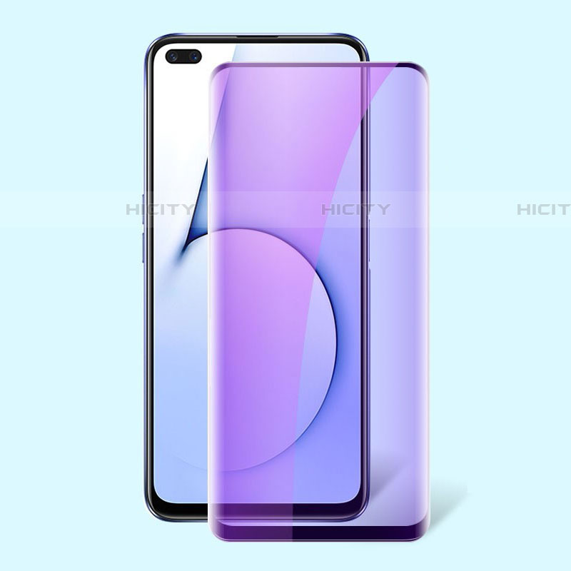 Schutzfolie Full Coverage Displayschutzfolie Panzerfolie Gehärtetes Glas Glasfolie Anti Blue Ray Skins zum Aufkleben Panzerglas für Realme X50m 5G Schwarz Plus