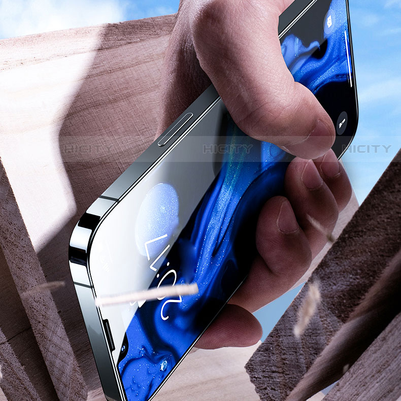Schutzfolie Full Coverage Displayschutzfolie Panzerfolie Gehärtetes Glas Glasfolie Skins zum Aufkleben Panzerglas F02 für Apple iPhone 13 Pro Max Schwarz groß