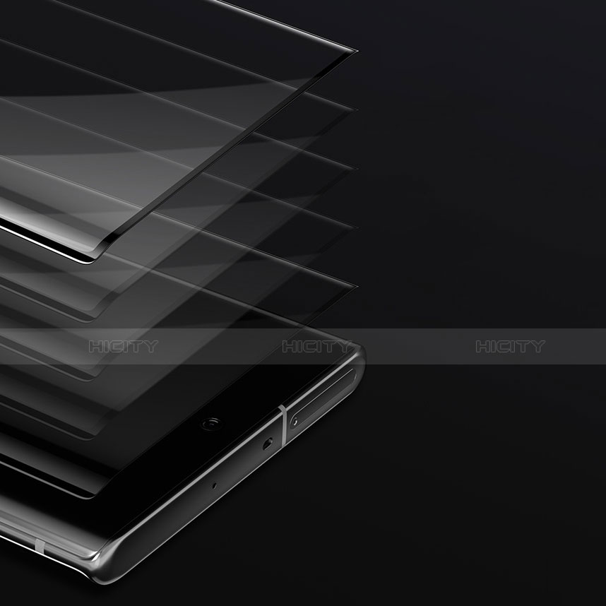 Schutzfolie Full Coverage Displayschutzfolie Panzerfolie Gehärtetes Glas Glasfolie Skins zum Aufkleben Panzerglas F02 für Samsung Galaxy Note 10 Plus 5G Schwarz