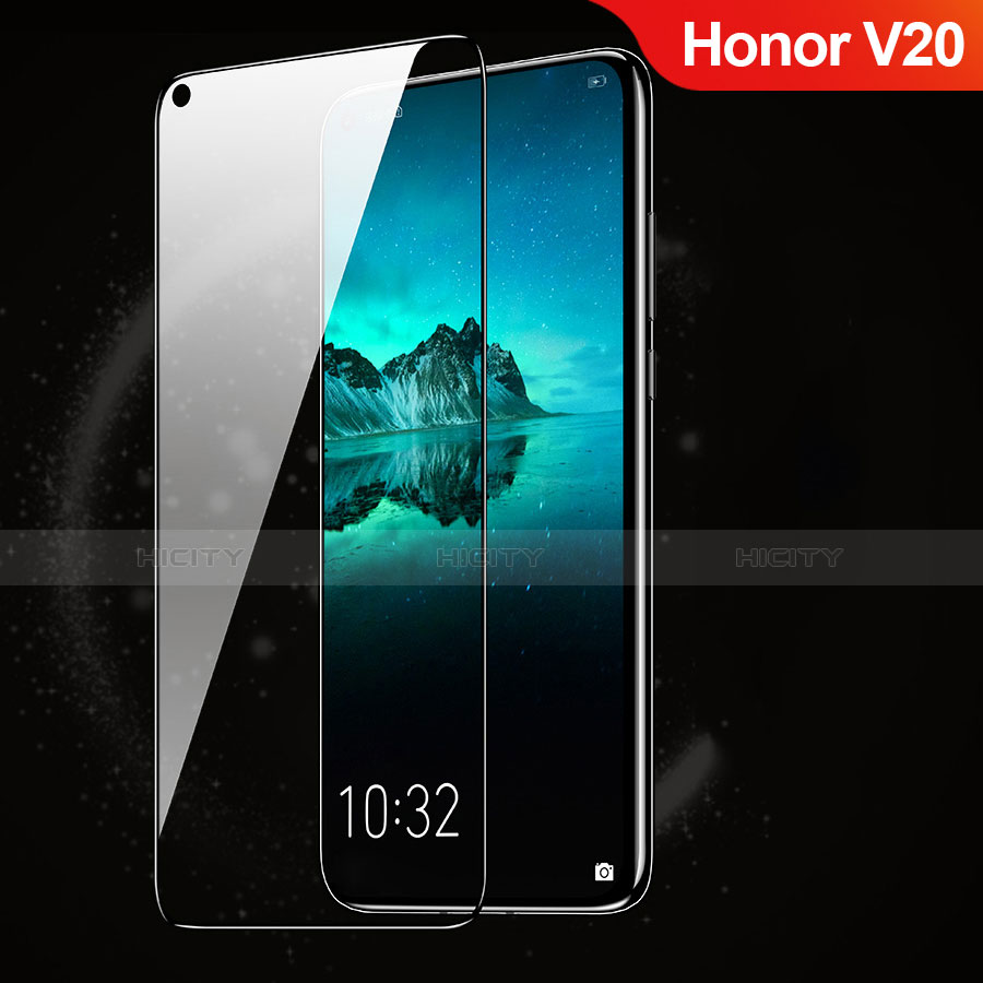 Schutzfolie Full Coverage Displayschutzfolie Panzerfolie Gehärtetes Glas Glasfolie Skins zum Aufkleben Panzerglas F03 für Huawei Honor View 20 Schwarz