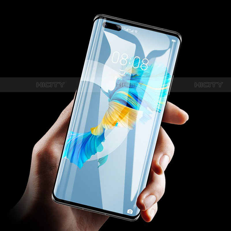 Schutzfolie Full Coverage Displayschutzfolie Panzerfolie Gehärtetes Glas Glasfolie Skins zum Aufkleben Panzerglas F03 für Huawei Mate 40 Pro Schwarz groß