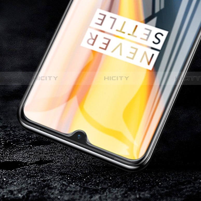 Schutzfolie Full Coverage Displayschutzfolie Panzerfolie Gehärtetes Glas Glasfolie Skins zum Aufkleben Panzerglas F03 für OnePlus 7 Schwarz groß