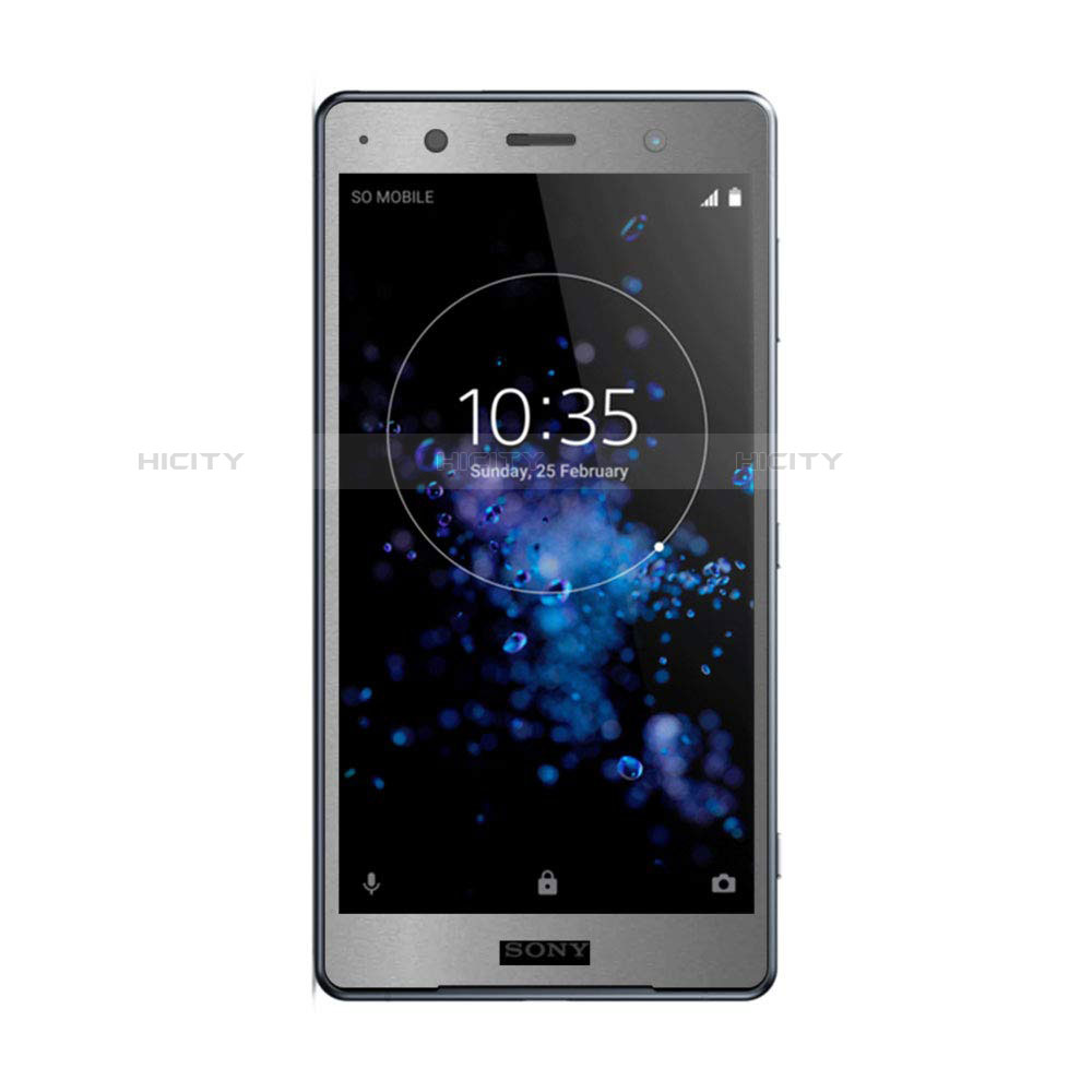 Schutzfolie Full Coverage Displayschutzfolie Panzerfolie Gehärtetes Glas Glasfolie Skins zum Aufkleben Panzerglas F03 für Sony Xperia XZ2 Premium Silber groß