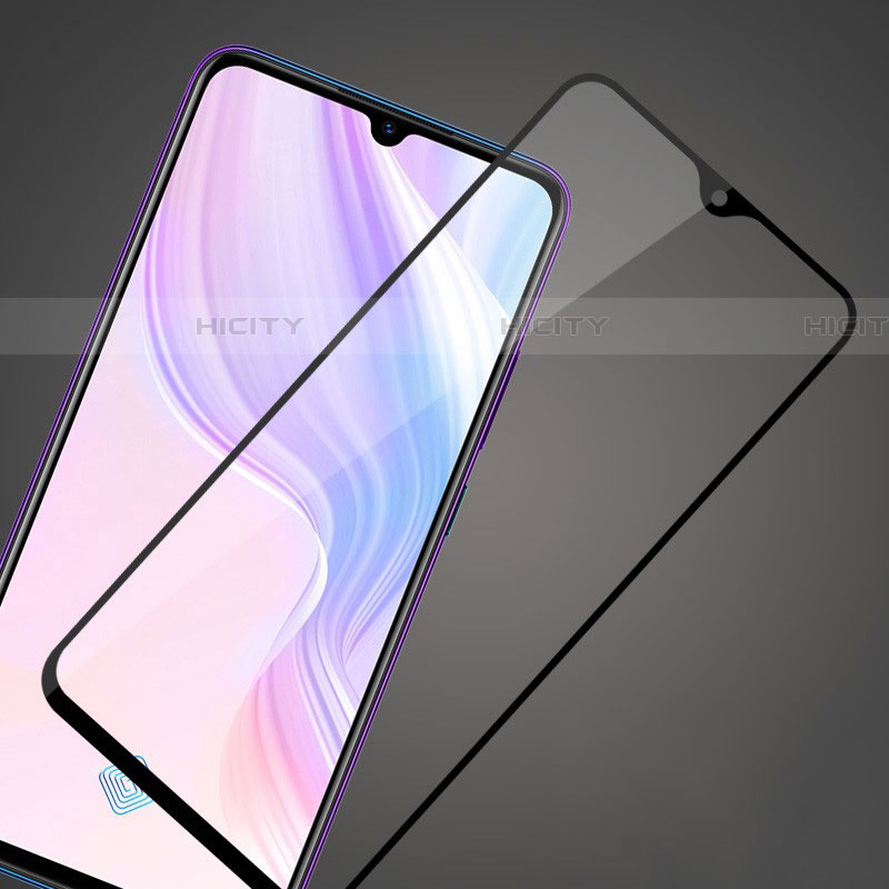 Schutzfolie Full Coverage Displayschutzfolie Panzerfolie Gehärtetes Glas Glasfolie Skins zum Aufkleben Panzerglas F03 für Vivo X50 Lite Schwarz