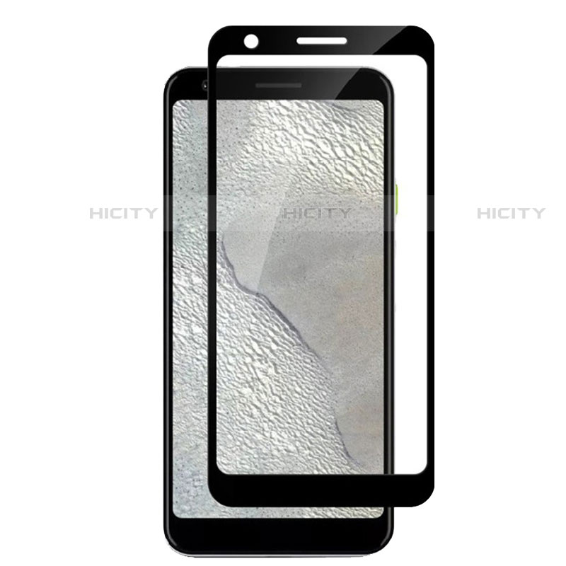 Schutzfolie Full Coverage Displayschutzfolie Panzerfolie Gehärtetes Glas Glasfolie Skins zum Aufkleben Panzerglas F04 für Google Pixel 3a Schwarz