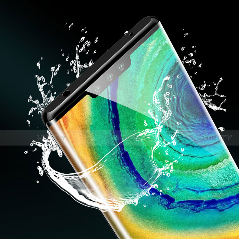 Schutzfolie Full Coverage Displayschutzfolie Panzerfolie Gehärtetes Glas Glasfolie Skins zum Aufkleben Panzerglas F04 für Huawei Mate 30 Pro 5G Schwarz