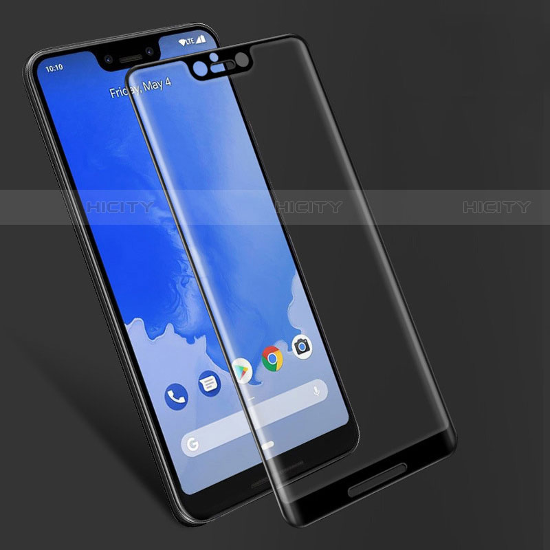 Schutzfolie Full Coverage Displayschutzfolie Panzerfolie Gehärtetes Glas Glasfolie Skins zum Aufkleben Panzerglas F06 für Google Pixel 3 XL Schwarz Plus