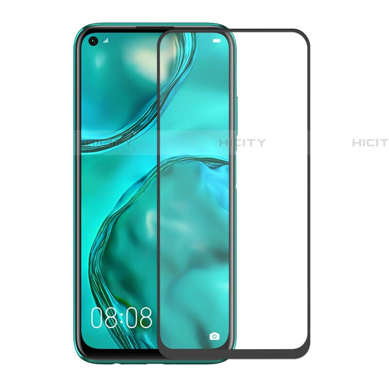 Schutzfolie Full Coverage Displayschutzfolie Panzerfolie Gehärtetes Glas Glasfolie Skins zum Aufkleben Panzerglas F06 für Huawei P40 Lite Schwarz