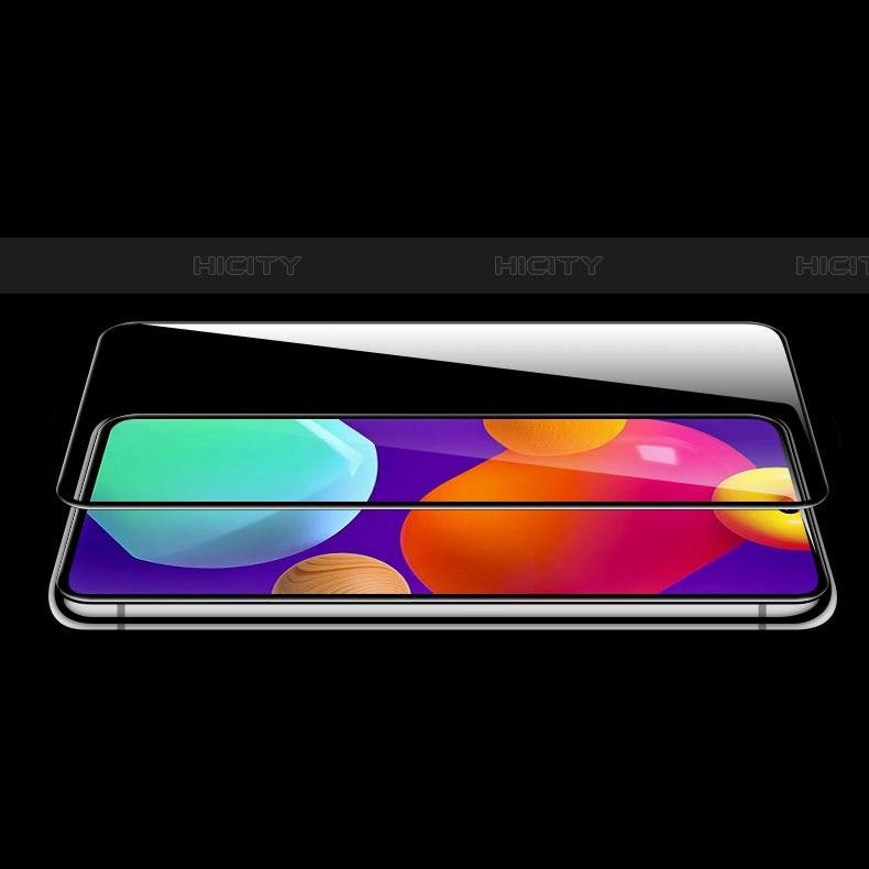 Schutzfolie Full Coverage Displayschutzfolie Panzerfolie Gehärtetes Glas Glasfolie Skins zum Aufkleben Panzerglas F06 für Samsung Galaxy F62 5G Schwarz groß