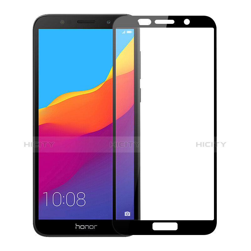 Schutzfolie Full Coverage Displayschutzfolie Panzerfolie Gehärtetes Glas Glasfolie Skins zum Aufkleben Panzerglas für Huawei Honor Play 7 Schwarz Plus