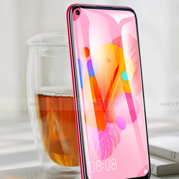 Schutzfolie Full Coverage Displayschutzfolie Panzerfolie Gehärtetes Glas Glasfolie Skins zum Aufkleben Panzerglas für Huawei Nova 5i Schwarz