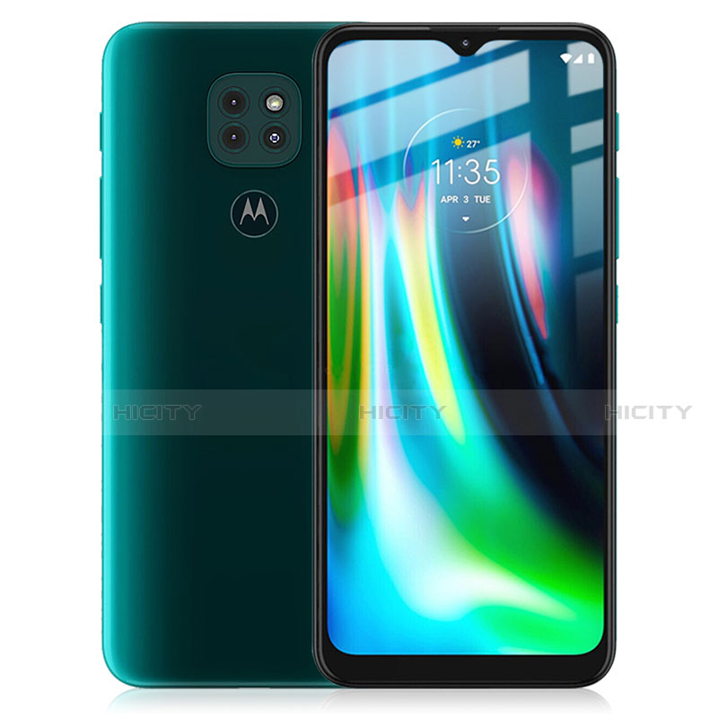 Schutzfolie Full Coverage Displayschutzfolie Panzerfolie Gehärtetes Glas Glasfolie Skins zum Aufkleben Panzerglas für Motorola Moto G9 Play Schwarz