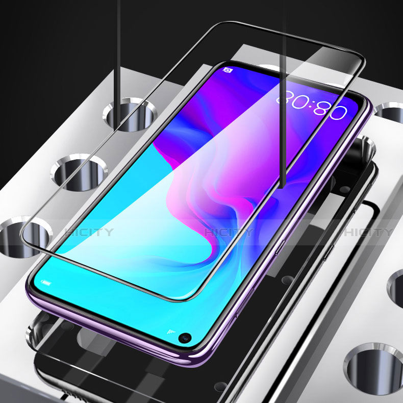 Schutzfolie Full Coverage Displayschutzfolie Panzerfolie Gehärtetes Glas Glasfolie Skins zum Aufkleben Panzerglas für Oppo A92 Schwarz