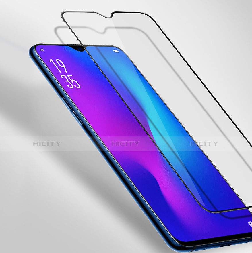 Schutzfolie Full Coverage Displayschutzfolie Panzerfolie Gehärtetes Glas Glasfolie Skins zum Aufkleben Panzerglas für Oppo R15X Schwarz groß