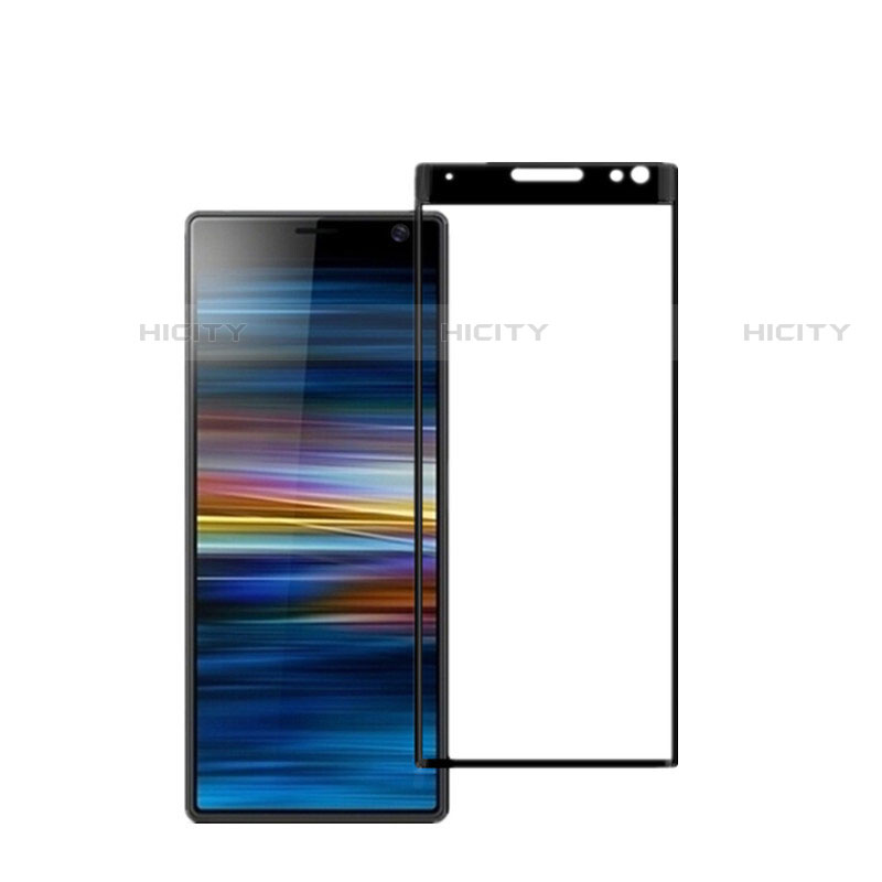 Schutzfolie Full Coverage Displayschutzfolie Panzerfolie Gehärtetes Glas Glasfolie Skins zum Aufkleben Panzerglas für Sony Xperia XA3 Schwarz