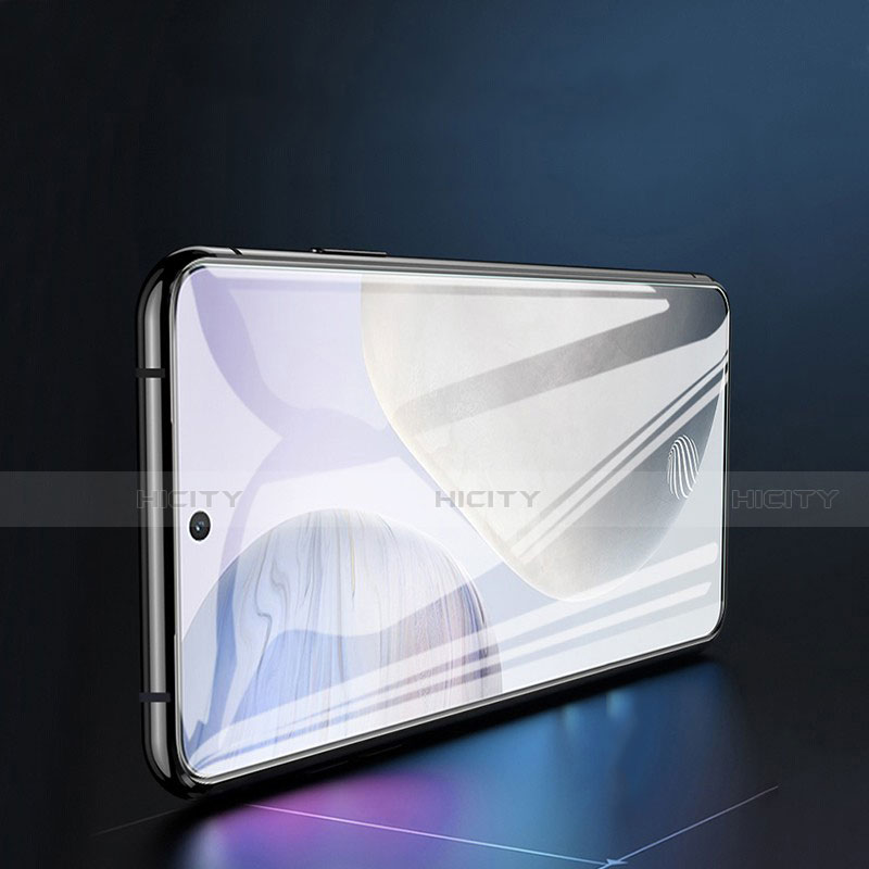 Schutzfolie Full Coverage Displayschutzfolie Panzerfolie Gehärtetes Glas Glasfolie Skins zum Aufkleben Panzerglas für Vivo X60 Pro 5G Schwarz