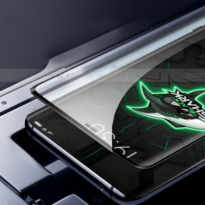 Schutzfolie Full Coverage Displayschutzfolie Panzerfolie Gehärtetes Glas Glasfolie Skins zum Aufkleben Panzerglas für Xiaomi Black Shark 3 Pro Schwarz groß