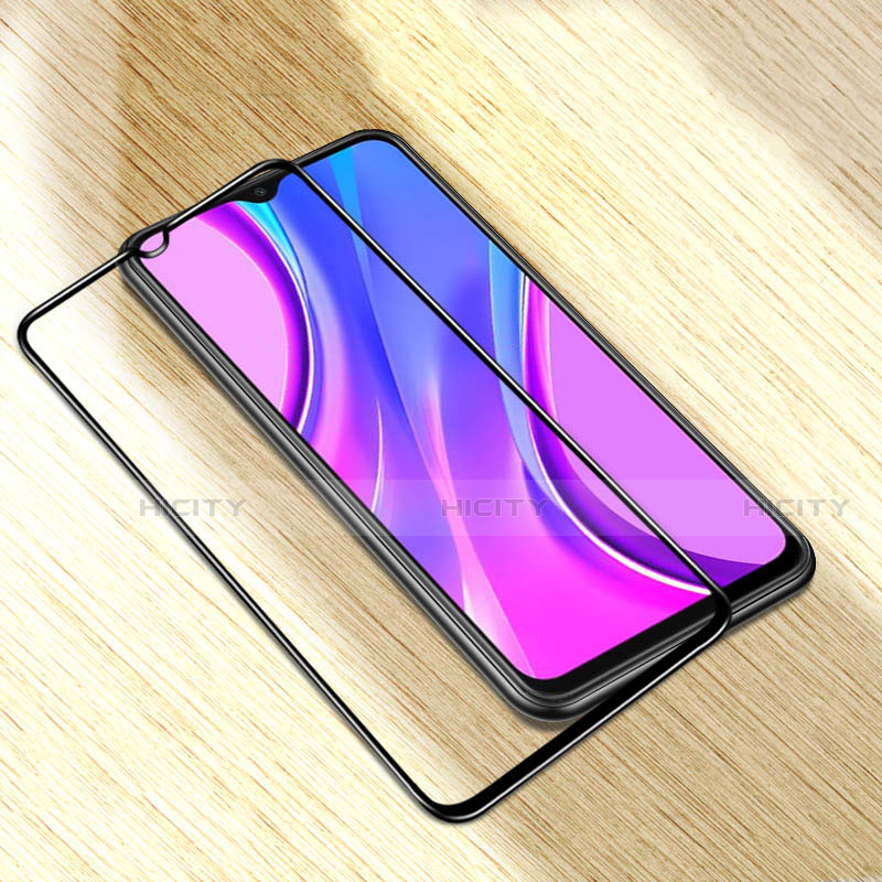 Schutzfolie Full Coverage Displayschutzfolie Panzerfolie Gehärtetes Glas Glasfolie Skins zum Aufkleben Panzerglas für Xiaomi Redmi 9AT Schwarz groß