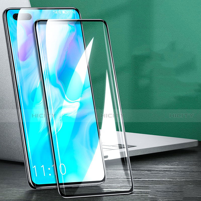 Schutzfolie Full Coverage Displayschutzfolie Panzerfolie Gehärtetes Glas Glasfolie Skins zum Aufkleben Panzerglas G01 für Huawei P40 Pro+ Plus Schwarz