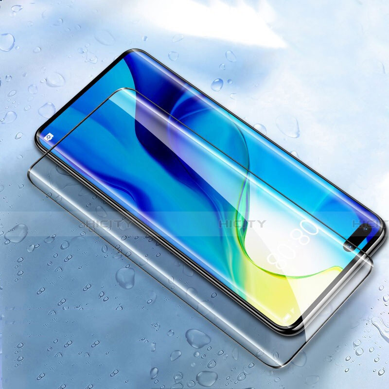 Schutzfolie Full Coverage Displayschutzfolie Panzerfolie Gehärtetes Glas Glasfolie Skins zum Aufkleben Panzerglas T01 für Huawei Nova 7 Pro 5G Schwarz Plus