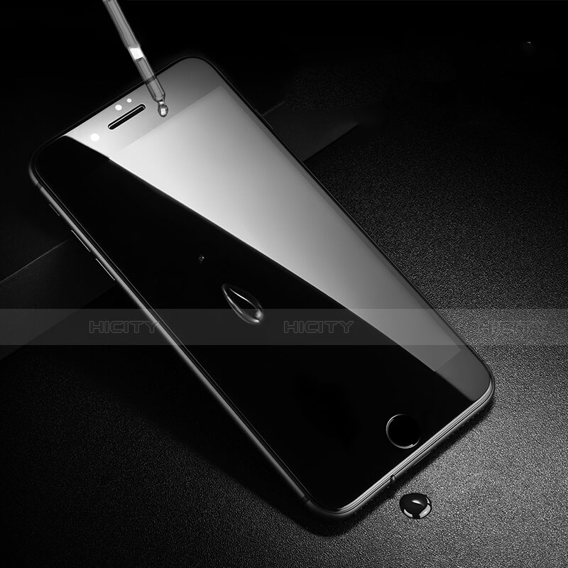 Schutzfolie Full Coverage Displayschutzfolie Panzerfolie Skins zum Aufkleben Gehärtetes Glas Glasfolie C01 für Apple iPhone 8 Plus Schwarz groß