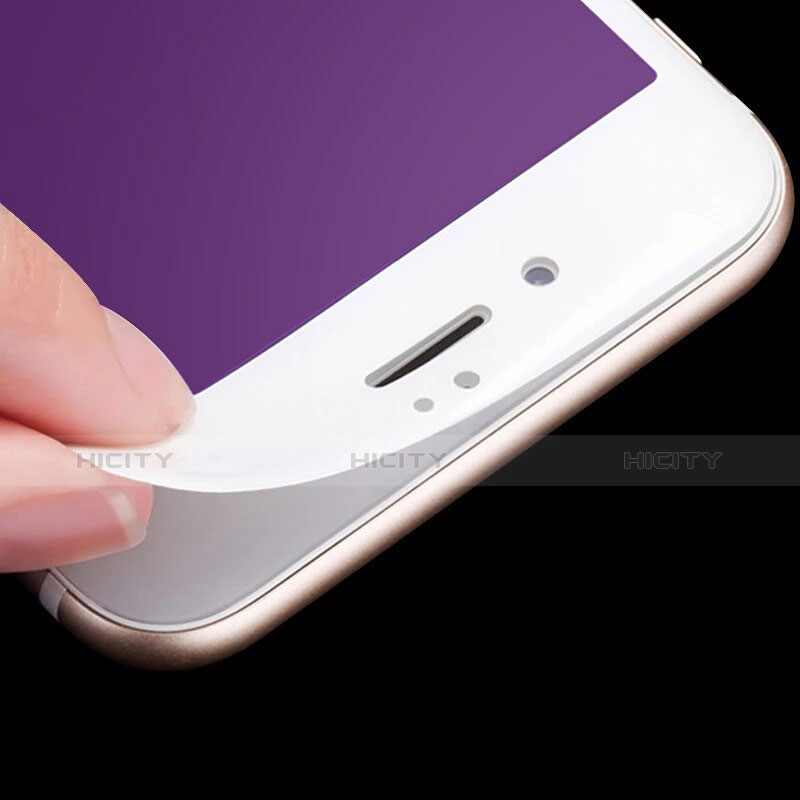 Schutzfolie Full Coverage Displayschutzfolie Panzerfolie Skins zum Aufkleben Gehärtetes Glas Glasfolie F02 für Apple iPhone 6 Weiß